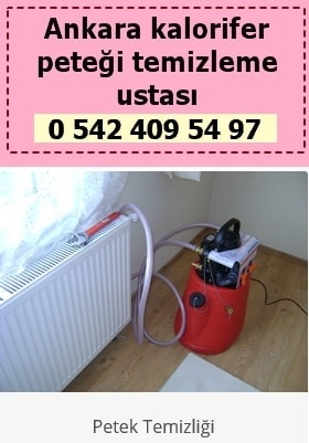 Ankara kalorifer petegi temizleme