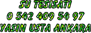 su tesisatı Ankara